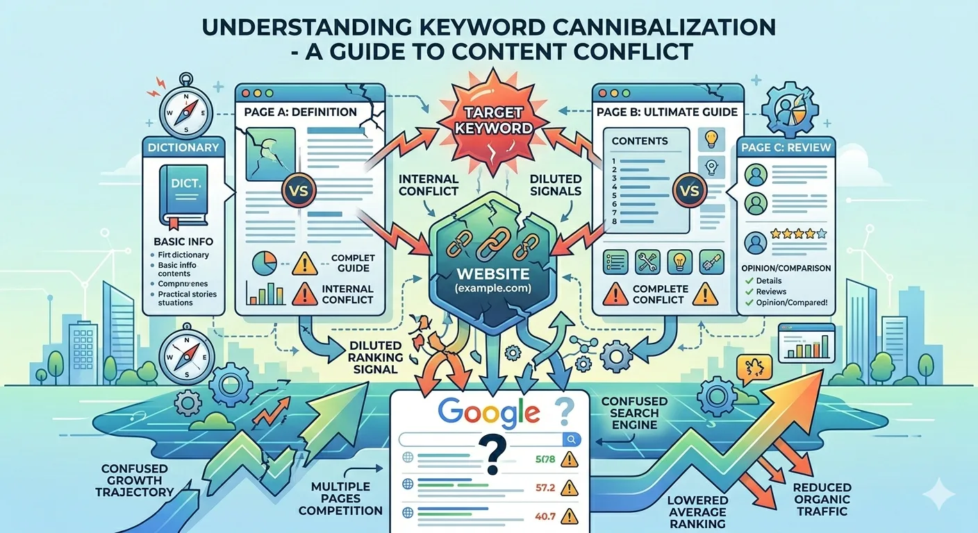 Canibalización de keywords: varias páginas compitiendo por las mismas búsquedas en Google