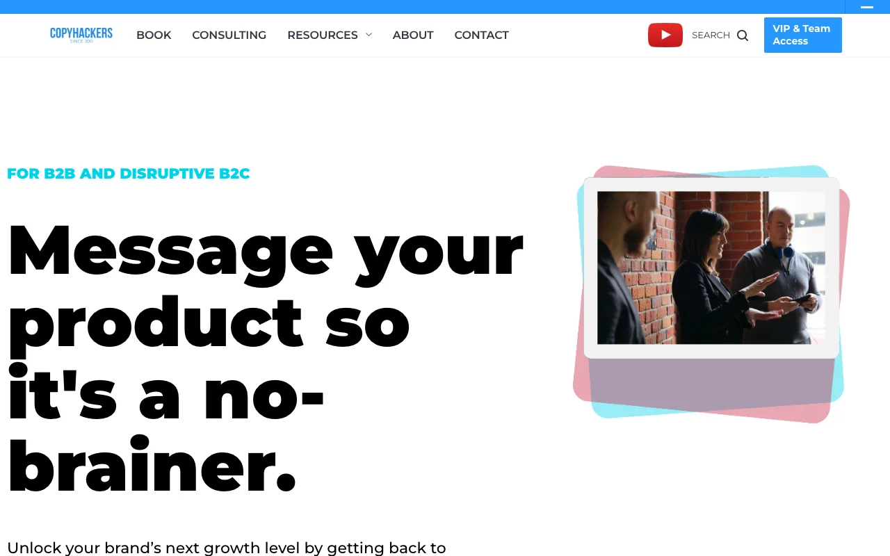 CopyHackers homepage — conversion copywriting blog by Joanna Wiebe